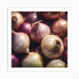 Onion Bunches Art Print