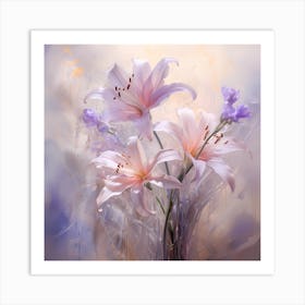 Ethereal Lilac Lily Ballet Art Print