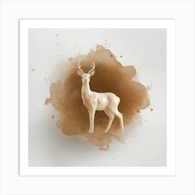 Deer painting Art Print