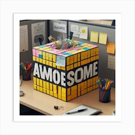 Awesome Cube Art Print
