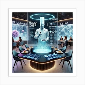 A Futuristic Dining Concept At The Cryo Forge Bist Art Print