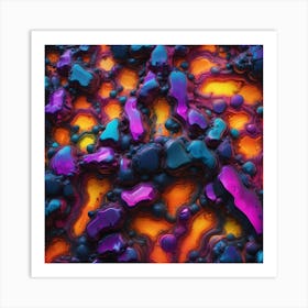 Abstract Fractal Art psychedelic background Art Print