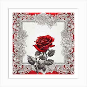 Rose In A Frame Art Print