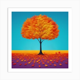 Autumn Tree ai art Art Print