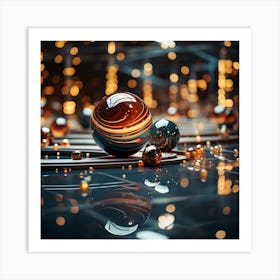 Abstract Spheres 3 Art Print