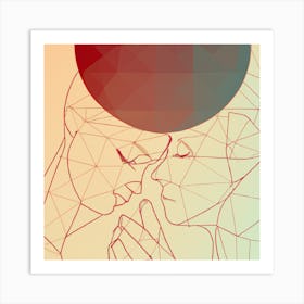 Lovers in Chaos Art Print