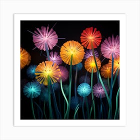 Flowers In The Dark Art Print