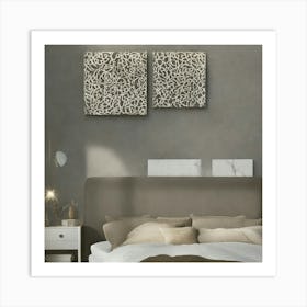 Grey Bedroom 3 Art Print