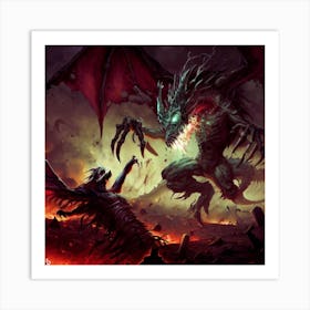 Demon Vs Demon Art Print