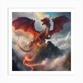 Dragon In The Sky Art Print