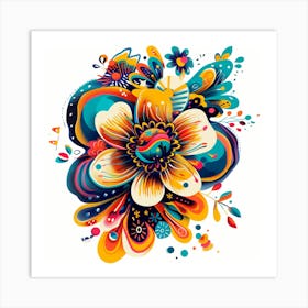 Colorful Flower Art Print