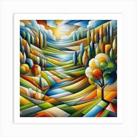 Landscape Painting 6 Art Print