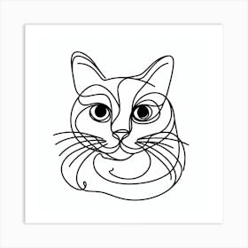 Cat Picasso style 3 Art Print