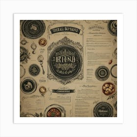 Irish Restaurant Menu Art Print