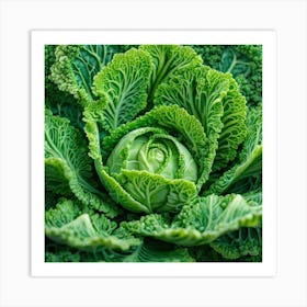 Close Up Of A Cabbage 2 Art Print