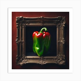 Red Pepper In A Frame Art Print