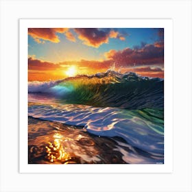 Sunset At The Beach 109 Art Print