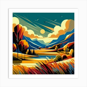 Landscape Painting 14 Art Print