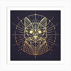 Geometric Cat 2 Art Print