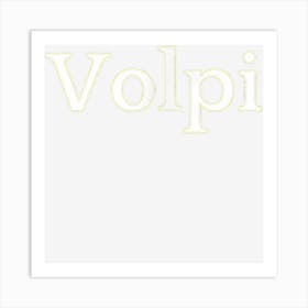 Volpi Name Text Italia Italian Surname Art Print