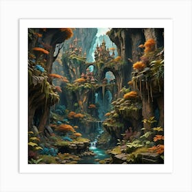 Fantasy Landscape Painting 1 Art Print