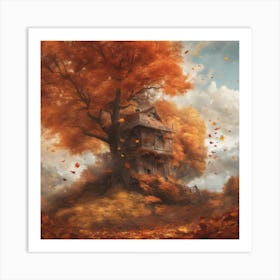 House In Autumn Art Print