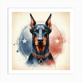 Watercolor Doberman Pinscher 4 Art Print