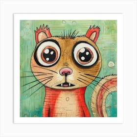 Abstract Chipmunk Art Print