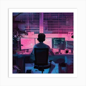 Computer Desk 1 Art Print