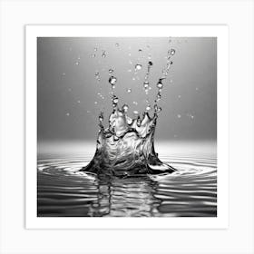 Water Splash Art Print