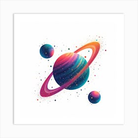 Saturn Planets Art Print