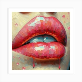 Lip Dripping Art Print