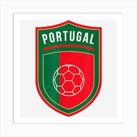 Portugal Soccer Distressed Badge Design For Portugal Art Print