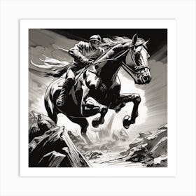 Walking Horse Art Print