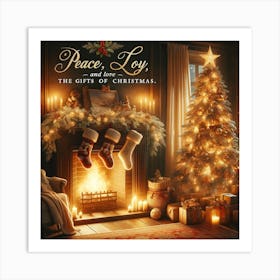 Peace, Joy And The Gifts Of Christmas Art Print