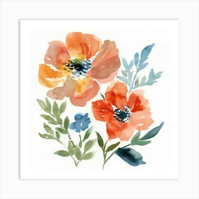 Watercolor Flower Painting 1 Art Print