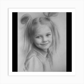 Portrait Of A Little Girl Art Print