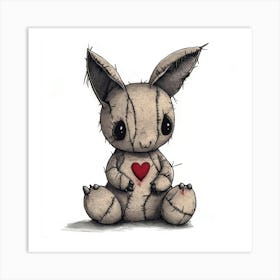 Heart Bunny Poster