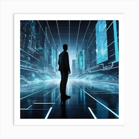 Futuristic Businessman 5 Art Print