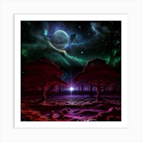 Night In The Forest Art Print