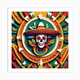 Day Of The Dead Skull 111 Art Print