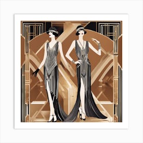 Art Deco Fashion Magazine Cover Art Print