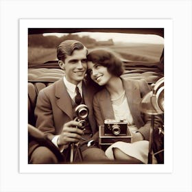 Dating Automotive Style-1928 ~Reimagined 4 Art Print