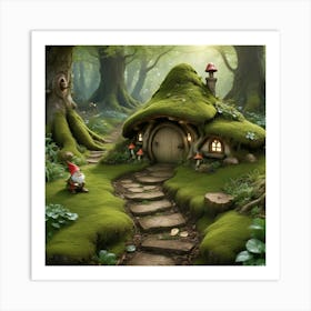 Elf Ground Earth Nature Gaia Elemental Magical Enchanting Forest Woodland Moss Grass Roo (3) Art Print