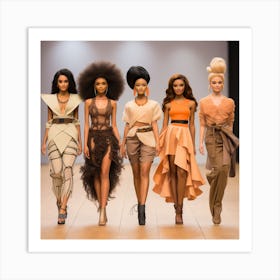 Pixar Style Runway Models Mixed Race Fashion Show 025d3b0f 1fee 4b5e Bb35 7e10489d3296 Art Print