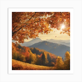 Autumn In The Mountains Art Print