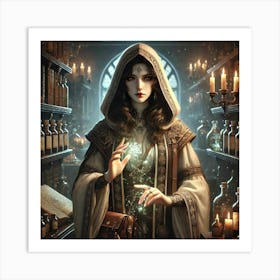 A Detailed Character Portrait Of Thalia The Alche Art Print