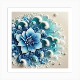 Blue Flower Art Print