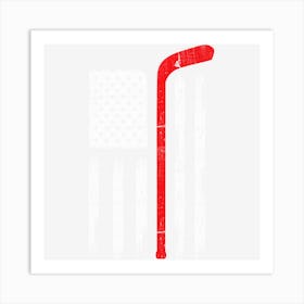 American Flag Hockey Usa Patriotic 4th Of July Art Print