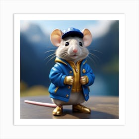 Mouse In A Jacket Art Print